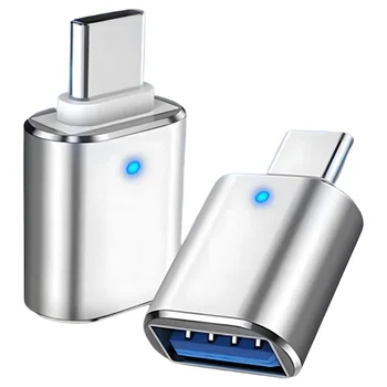 2ШТ Адаптер USB C к USB, адаптер USB Type C к USB 3.0 для Pro Notebook и других устройств Type C.