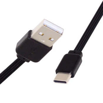 Cablecc 13 см USB 2.0 Type-A для подключения к USB-C Type-C с Левым и Правым Углом Передачи данных 90 Градусов Плоский Тонкий Гибкий кабель для FPV, Диска и Телефона