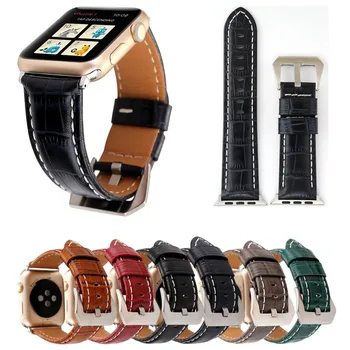 Кожаный Ремешок для Часов Apple Watch Band 40 41 44 45 мм 49 мм Британские Сельские Цветочные Ремешки для Часов Серии 1 2 3 4 5 6 7 8 Браслет Ремень