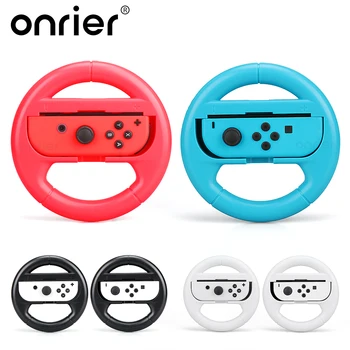 Onrier Левое/правое гоночное рулевое колесо для Nintendo Switch OLED Joy-Con Контроллер, ручка-держатель для аксессуаров Switch