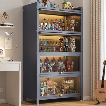 Витрина: бытовой пылезащитный жестяной шкафчик, запирающийся шкафчик, шкаф для хранения игрушек, у стены