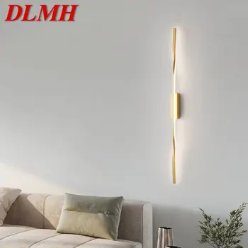 DLMH Современный латунный настенный светильник-бра, 3 цвета, Креативная Простота, Золотой Прикроватный светильник для дома, гостиной