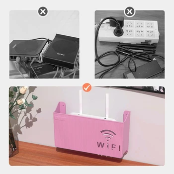 Настенный Wifi-роутер Ящик для хранения Кабеля Кронштейн для проводов Питания Органайзер для дома Спальня Гостиная Настенное Хранилище G5AB