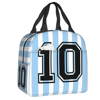 Сумка для ланча с флагом Аргентины для женщин, портативный термоизолированный подарочный ланч-бокс для аргентинского футбола, Многофункциональная сумка для еды для пикника