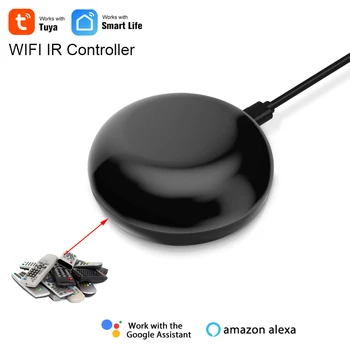Умный ИК-пульт дистанционного управления Tuya, универсальный инфракрасный Wi-Fi для управления умным домом для телевизора DVD AUD AC Работает с Alexa Google Assistant