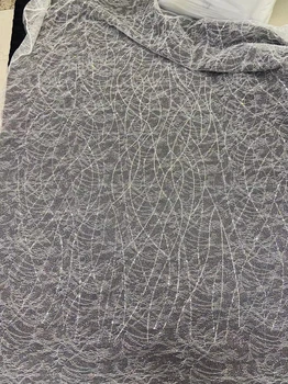 Горячая распродажа Африканская вышивка пайетками с 3D цветком Высокого качества Из великолепной сетчатой ткани Французский тюль Чистая ткань