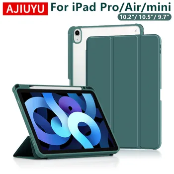 Чехол AJIYU для iPad Air 5th 4th 10,9 дюймов 10th Pro 11 3rd 2 12,9 6th 10,2 9th 8th 7th 10,5 9,7 mini 6 Smart Cover Со Слотом Для ручки