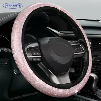 OEMASSIVE Универсальный 37-38 см, красочный бриллиант, Мягкая защитная крышка рулевого колеса автомобиля, Аксессуары для интерьера, мода для стайлинга автомобилей