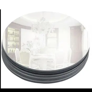 Праздничный поднос Современная круглая тарелка для свечей Зеркальная поверхность стола Центральная Тарелка для свечей Украшение дома