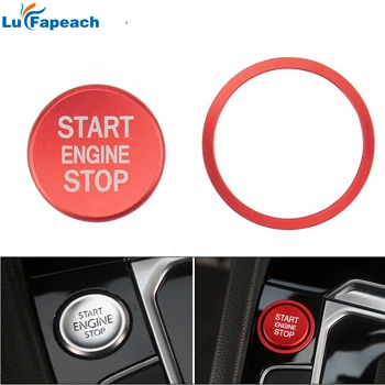 Наклейка на кнопку запуска и остановки двигателя автомобиля, кольцо, накладка зажигания, украшение крышки для Golf 7 MK7 Arteon Passat B8, автомобильный стайлинг
