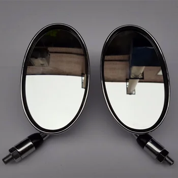 Модифицированное ретро-мотоциклом Зеркало заднего вида с короткой ручкой, зеркало заднего вида с изогнутым большим полем обзора