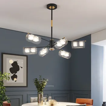 Постмодернистские Стеклянные Люстры в стиле Лофт Nordic LED Decor Подвесной Потолочный светильник Ресторанная Люстра Освещение Кухни