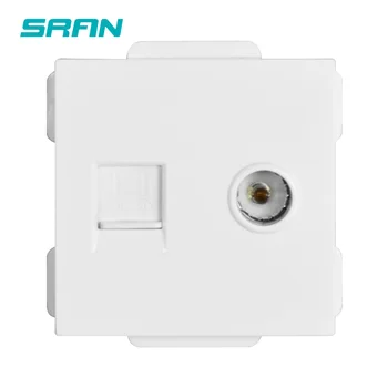 SRAN 52 * 52 ТВ + интернет розетка функциональный модуль аксессуары, подходящие для панелей 86 * 86
