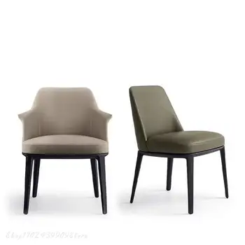 Банкетные обеденные стулья со спинкой для гостиной Современный дизайн Одноместного кожаного офисного кресла Nordic Sillas Мебель для дома