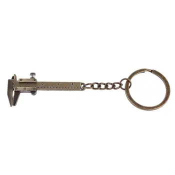 Портативный мини штангенциркуль с нониусом для кольца для ключей Штангенциркули из сплава Линейка-слайдер Keyc