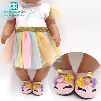 Костюмы для куклы подходят для новорожденной куклы 43 см, модное платье с блестками, подарок американской малышке.