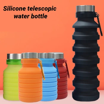 креативный складной чайник для воды емкостью 550 мл, силиконовая бутылка для воды, портативный спортивный чайник, Альпинизм, путешествия на открытом воздухе