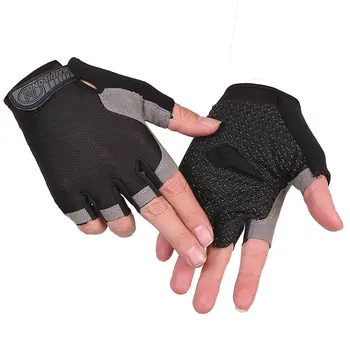 Классические перчатки для велоспорта на открытом воздухе с полупальцами, противоскользящие, защищающие от пота, унисекс, перчатки на полупальцах, Дышащие, противоударные Спортивные перчатки