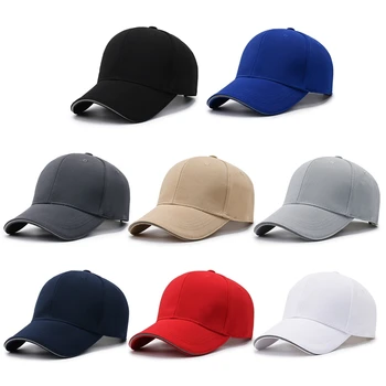 Летние Мужские И женские кепки с козырьком, бейсболка, Однотонные шляпы из полиэстера, регулируемые шляпы, бейсболка от солнца в стиле хип-хоп, Snapback