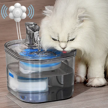 Фонтан для кошек, Датчик поилки для кошек из нержавеющей стали, Автоматический дозатор воды для питья домашних животных С фильтрами, Фонтан для кошек