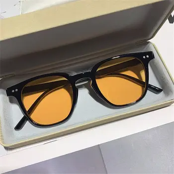Винтажные квадратные солнцезащитные очки UV400, женские модные солнцезащитные очки большого размера, мужские солнцезащитные очки черного коричневого цвета, солнцезащитные очки Calssic