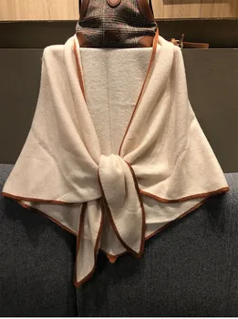 Naizaiga 100 кашемировый Теплый удобный универсальный осенне-зимний шарф, однотонная повседневная женская шаль-палантин, JRSM80