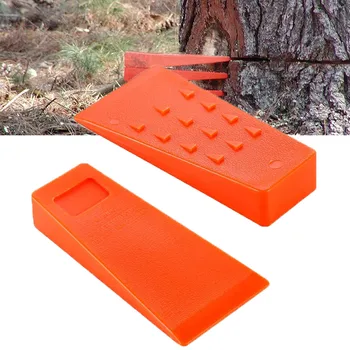 1 шт. клинья для валки деревьев с шипами 14 см Оранжевый пластиковый клин для безопасной резки деревьев Инструмент для резки древесины