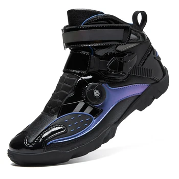 Мотоциклетная обувь унисекс с высоким берцем, гоночная обувь, профессиональные мотоциклетные ботинки, гоночные мотоциклетные ботинки, Обувь для верховой езды, Размер 37-48