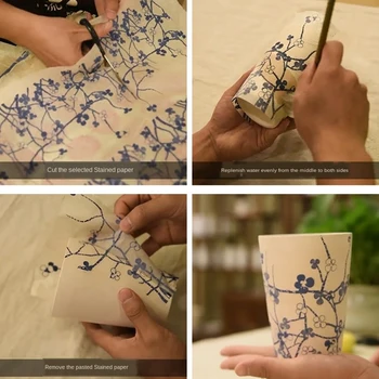 1ШТ Керамика Керамическая Бумага для переноса глины Глазурь Подглазурная Цветная бумага для цветов Цзиндэчжэнь Высокотемпературная бумага для наклеек своими руками