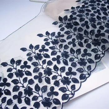 Высококачественная вышивка Тюль 3D Цветы Кружевная отделка Кружевная ткань Сетка Кружево для шитья Аксессуары для одежды своими руками