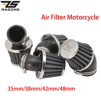 ZS Racing Универсальный воздушный фильтр для мотоцикла 35 мм 38 мм 42 мм 48 мм Для квадроцикла, скутера, питбайка, Очиститель, Всасывающий фильтр Съемный