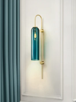 Прикроватный настенный светильник со стеклянной трубкой, настенный светильник для спальни, гостиной, креативного кабинета
