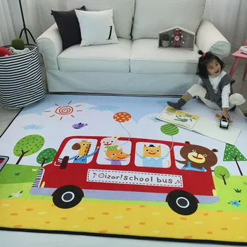 Модный обучающий ковер для гостиной, игровой коврик для детского спортзала с мультяшной 3D-печатью, одеяло для ползания ребенка, уличный коврик, ковер