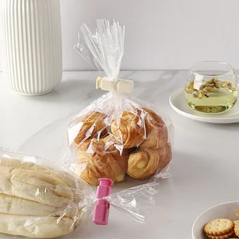 Универсальный пластиковый герметик для упаковки хлеба в пакеты для пищевых продуктов, пружинный уплотнительный зажим, прочный влагостойкий и сохраняющий свежесть уплотнительный зажим