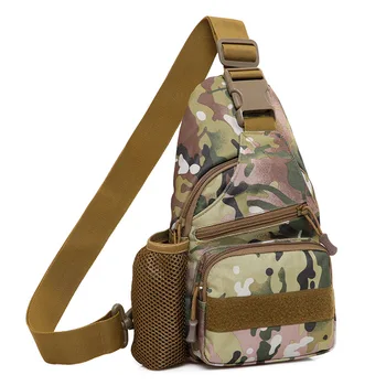 Тактическая сумка-слинг Армейская сумка Molle на плечо, нагрудная сумка, военная охота на открытом воздухе, путешествия, скалолазание, камуфляжный рюкзак через плечо, USB-рюкзак