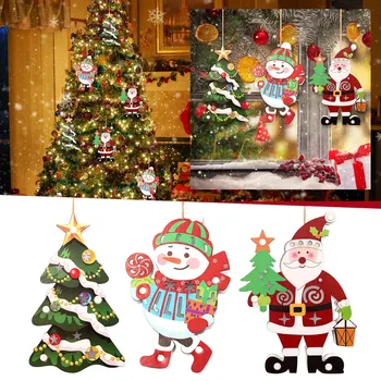 Снеговик Санта Клаус Рождественская Елка Украшения Подвесной Кулон Ремесла 2023 Новый Год Рождественский Декор Украшение Домашней Вечеринки #t2p