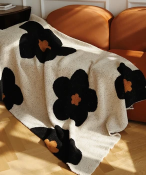 Плюшевое одеяло с подсолнухом, зимний утеплитель, покрывало для дивана, офисное одеяло для ланча