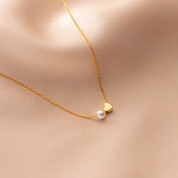 Жемчужное ожерелье Enosola из натурального серебра 925 пробы, элегантное ожерелье-чокер в виде сердца для женщин, роскошные ювелирные украшения, подарки