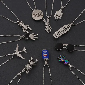 Ожерелье из титановой стали, детское модное ожерелье для подиума в стиле хип-хоп, мужская и женская цепочка для свитера, индивидуальные аксессуары