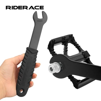 Конусный ключ для ступицы моста с открытой головкой 15 мм, Гаечный ключ для демонтажа педали велосипеда, инструмент для ремонта велосипеда из высокоуглеродистой стали