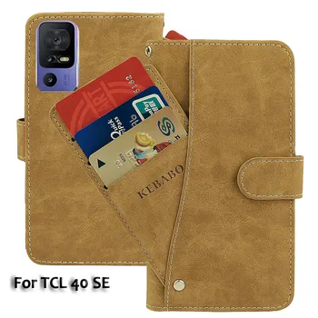 Винтажный кожаный бумажник TCL 40 SE Case 6,75 