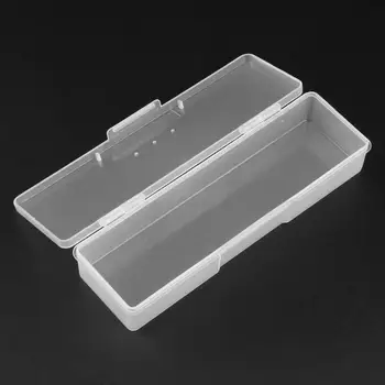 Пластиковый Полупрозрачный ящик для хранения нейл-арта, Инструменты для маникюра, ручки для рисования, держатель, контейнер, Органайзер для маникюра, Футляр-коробка