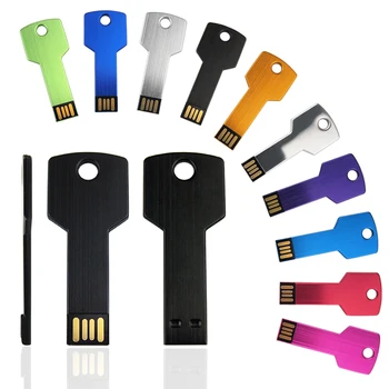 10 шт./лот пользовательский логотип USB Флэш-Накопитель Металлический Ключ Флешка 32g 16g Водонепроницаемый Флеш-Накопитель USB2.0 Memory Stick USB Flash Custom Metal