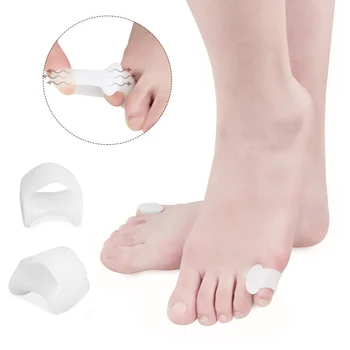 1 пара Разделителей для ухода за пальцами ног, Силиконовые Ортопедические изделия для ног, Корректор косточки, Вальгусная деформация большого пальца стопы для педикюрных инструментов