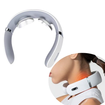Электрический Умный массажер для спины шеи, плеч, тела, Низкочастотная Нагревательная терапия, Импульсный инструмент для снятия боли, здравоохранение