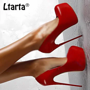 LTARTA 2021 Женские сексуальные модные новые туфли-лодочки на очень высоком каблуке, сексуальная женская обувь с закрытым носком, водонепроницаемая обувь на платформе CWF