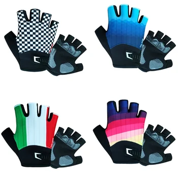 Велосипедные перчатки на половину пальца, классическая Ретро противоскользящая гелевая накладка, перчатки для шоссейного велосипеда, Мужские, женские Велосипедные перчатки для спорта на открытом воздухе.