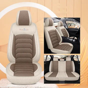 Чехлы для автомобильных сидений Changan Cs35 Plus Cs15 Cx70 Hunter Universal, полный комплект автоаксессуаров из льна