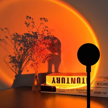 USB-лампа Sunset, проектор Sunset, освещение настроения, гостиная, спальня, ночник, декор комнаты, атмосфера бара, фон для фотосъемки