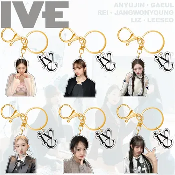Kpop IVE Фото Брелок Для Ключей Yujin Gaeul Wonyoung LIZ Rei Leeseo Сумка Аксессуары Подарок для Фанатов